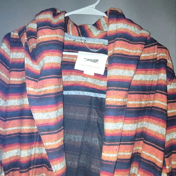 Obey Propaganda Striped Hooded Jacket Tie Waist S - Picture 4 of 8